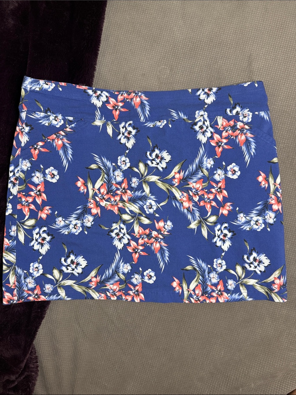 Mario Serrani Floral Golf Skort Blue XL